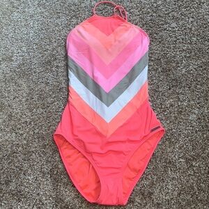 Vince Camuto Coral and White Swimwear
